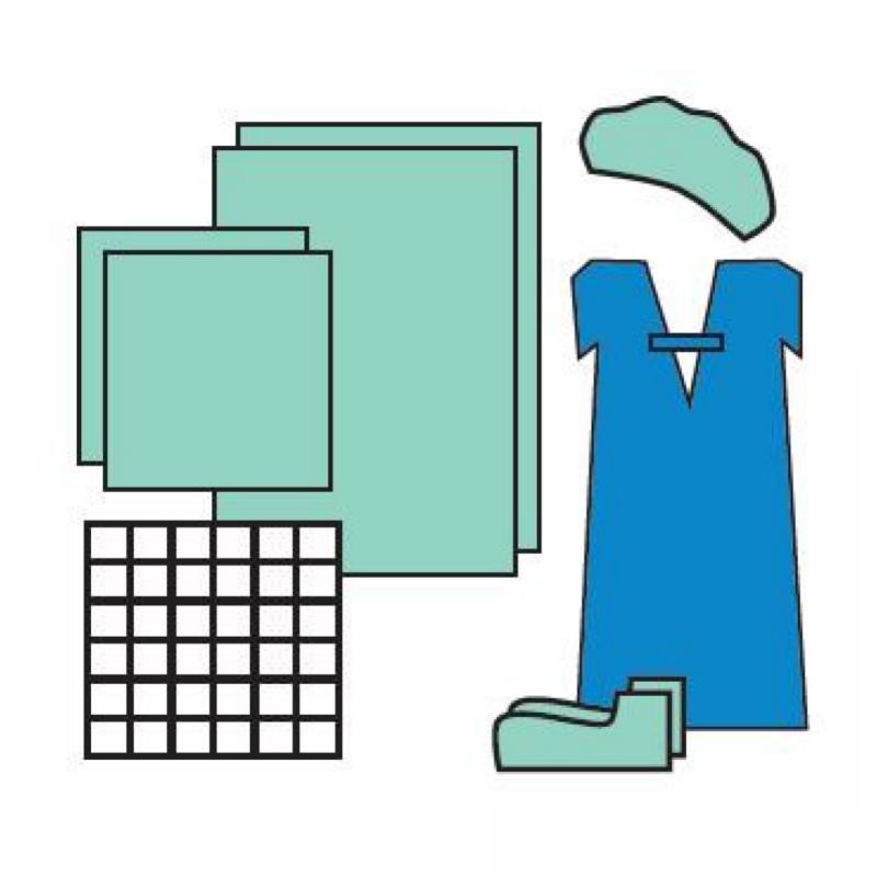 Комплект одягу та покриттів, акушерський, великий, стерильний, одноразового використання ,ТМ «АХІЛЛ»